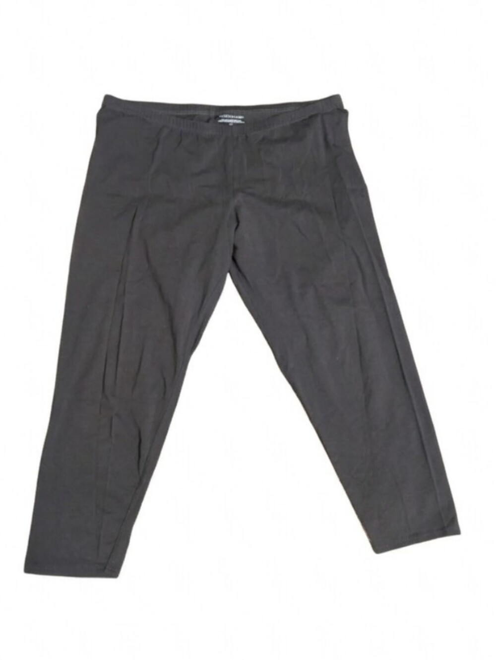 Eileen Fisher Large L Organic Cotton Stretch Crop Pants Charcoal Gray Minimalist